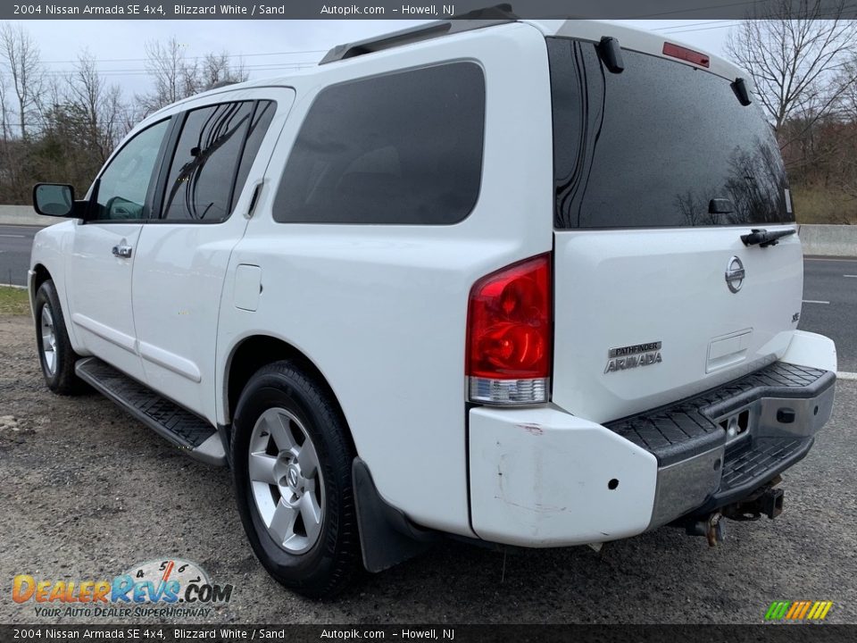 2004 Nissan Armada SE 4x4 Blizzard White / Sand Photo #5