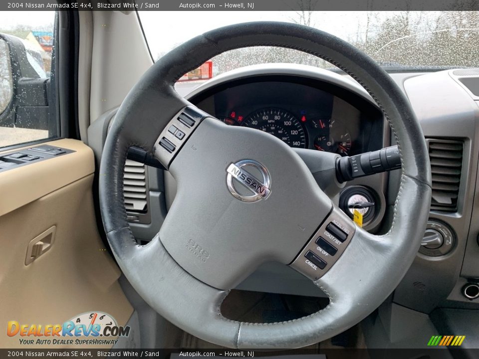 2004 Nissan Armada SE 4x4 Blizzard White / Sand Photo #13
