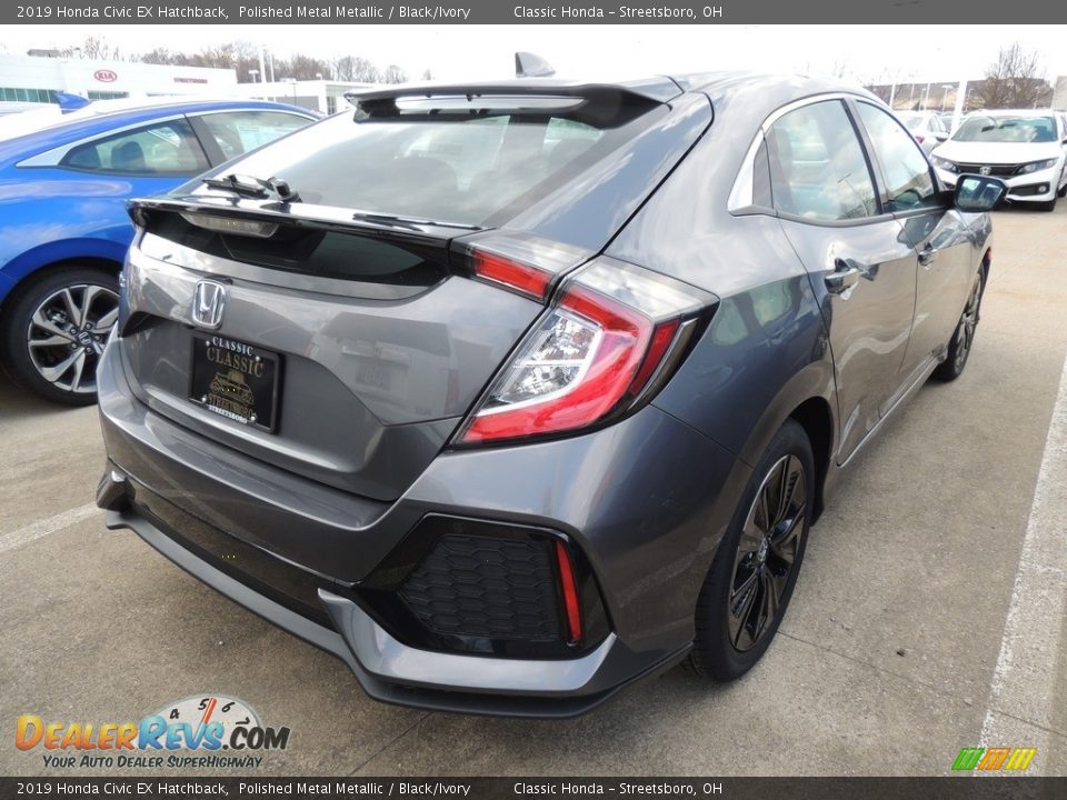 2019 Honda Civic EX Hatchback Polished Metal Metallic / Black/Ivory Photo #4