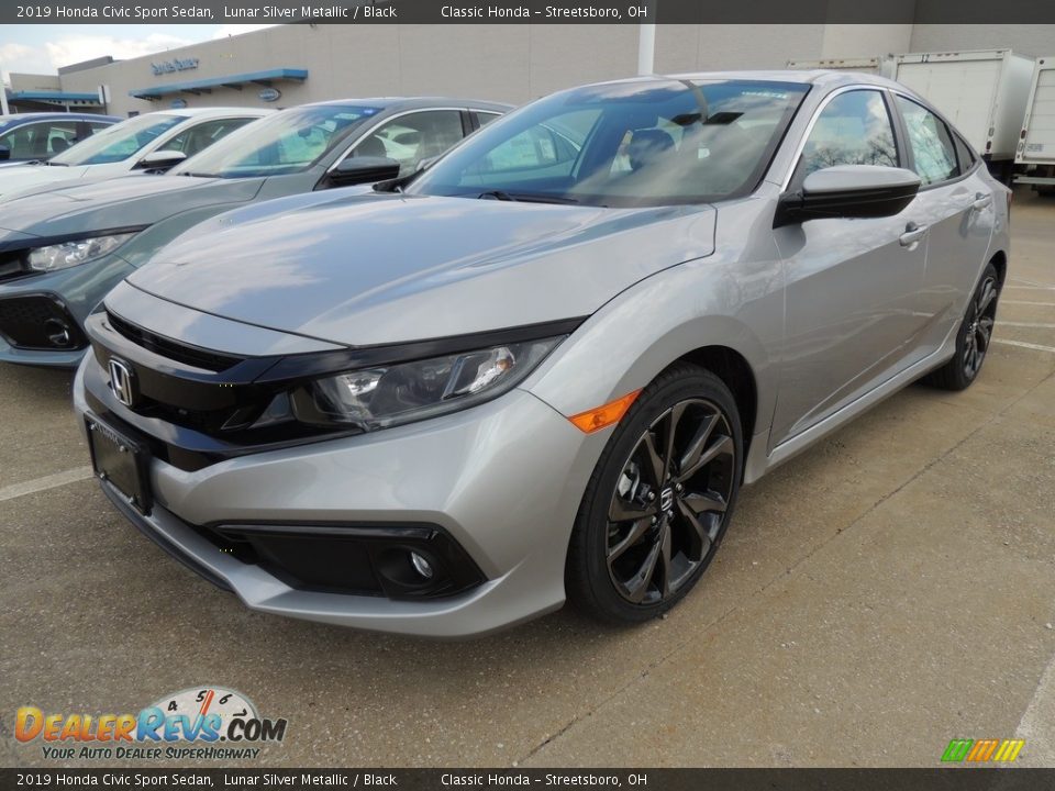 2019 Honda Civic Sport Sedan Lunar Silver Metallic / Black Photo #1