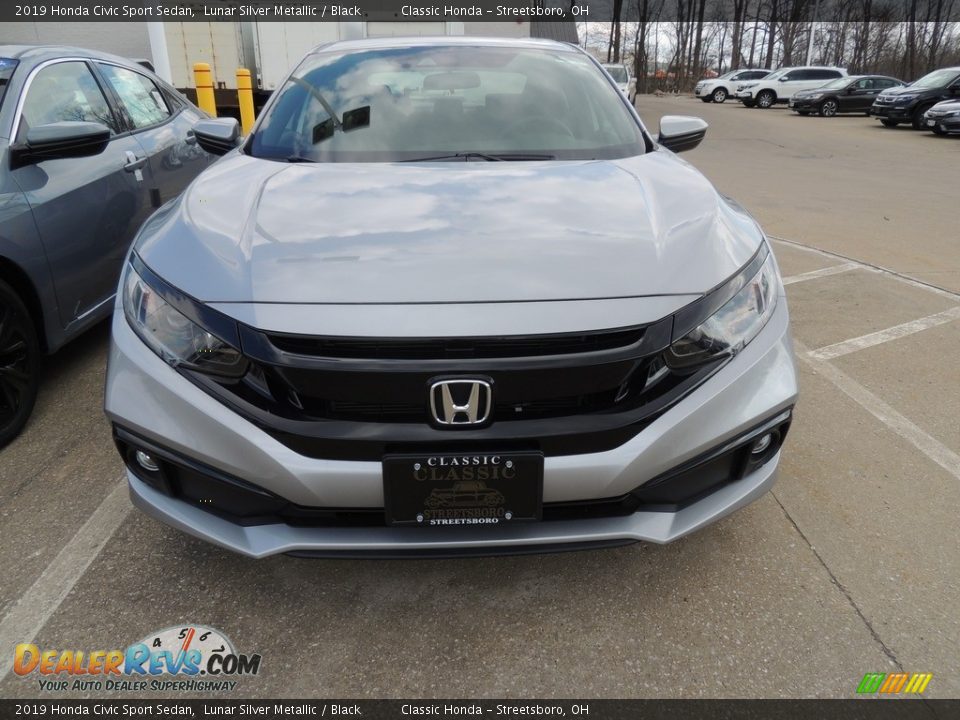 2019 Honda Civic Sport Sedan Lunar Silver Metallic / Black Photo #2