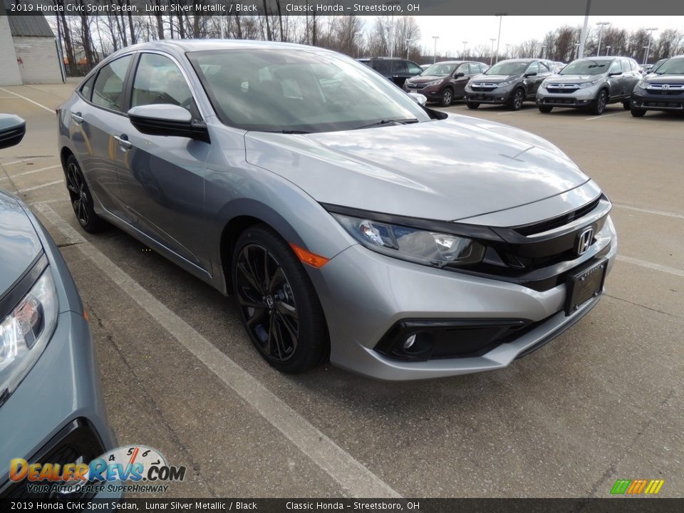 2019 Honda Civic Sport Sedan Lunar Silver Metallic / Black Photo #3