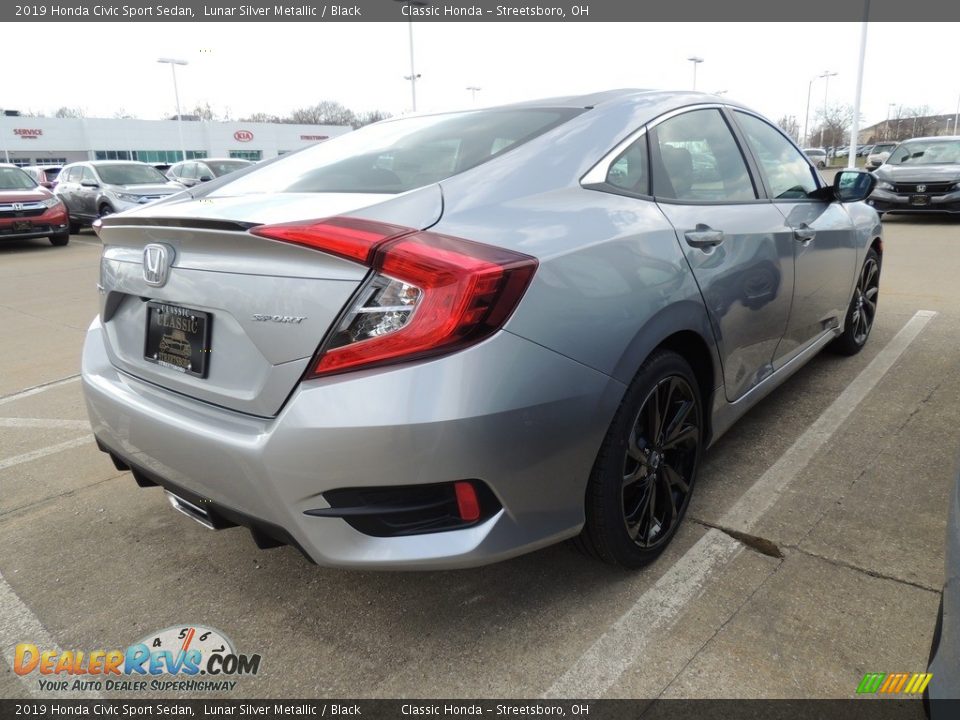 2019 Honda Civic Sport Sedan Lunar Silver Metallic / Black Photo #4