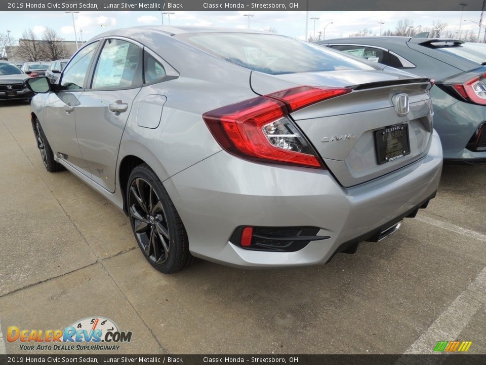 2019 Honda Civic Sport Sedan Lunar Silver Metallic / Black Photo #5