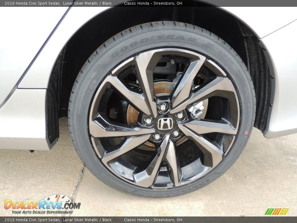 2019 Honda Civic Sport Sedan Lunar Silver Metallic / Black Photo #6