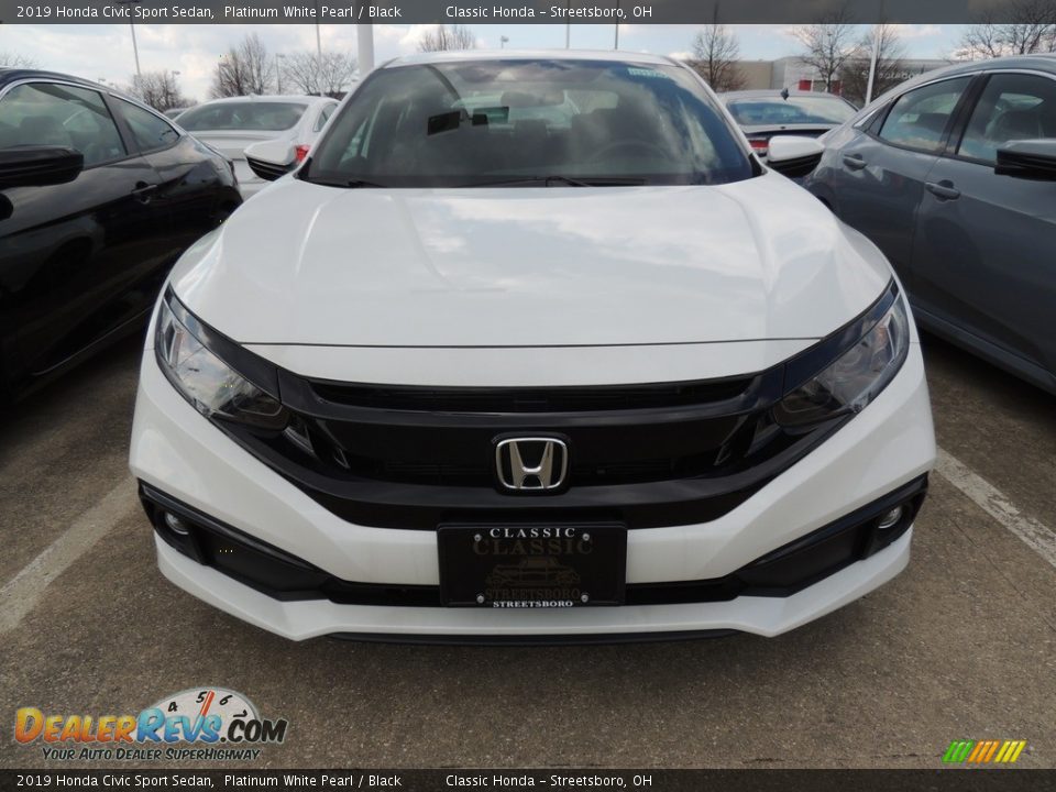 2019 Honda Civic Sport Sedan Platinum White Pearl / Black Photo #2