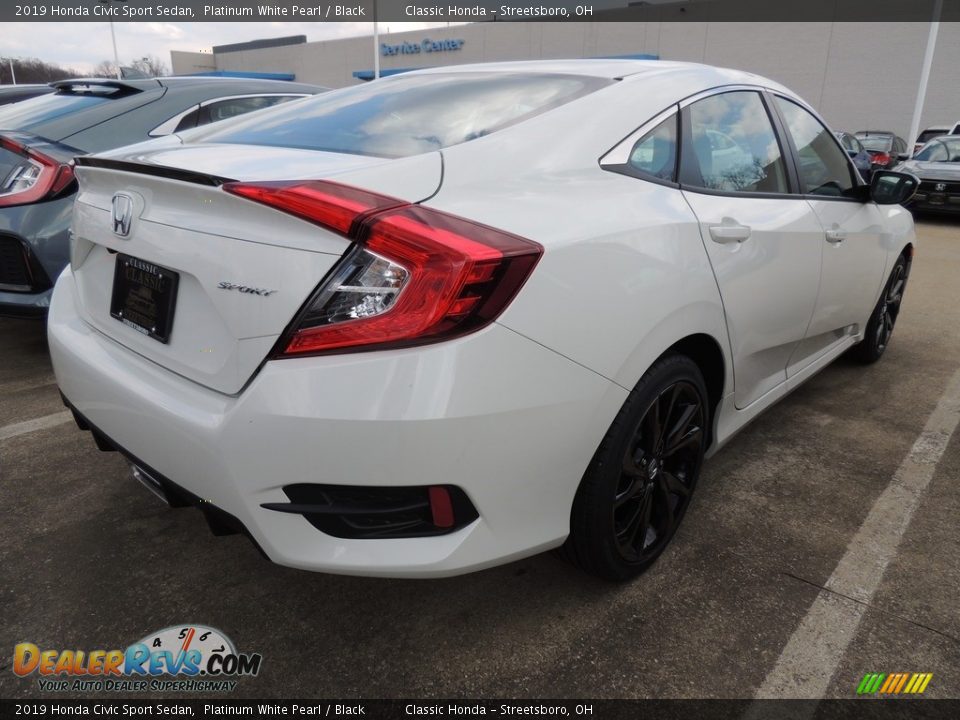 2019 Honda Civic Sport Sedan Platinum White Pearl / Black Photo #4