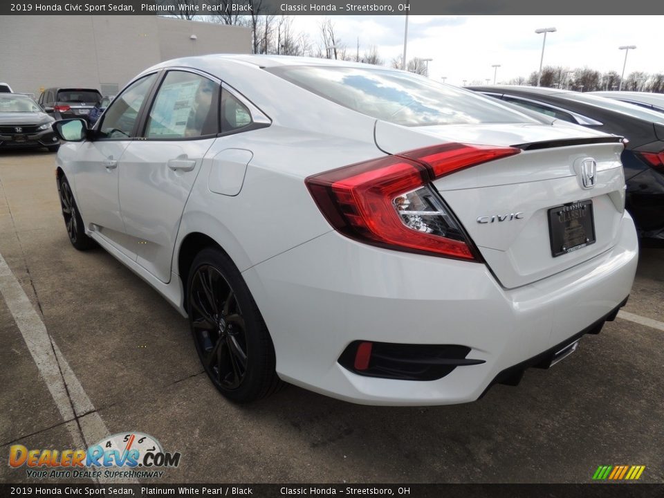 2019 Honda Civic Sport Sedan Platinum White Pearl / Black Photo #5