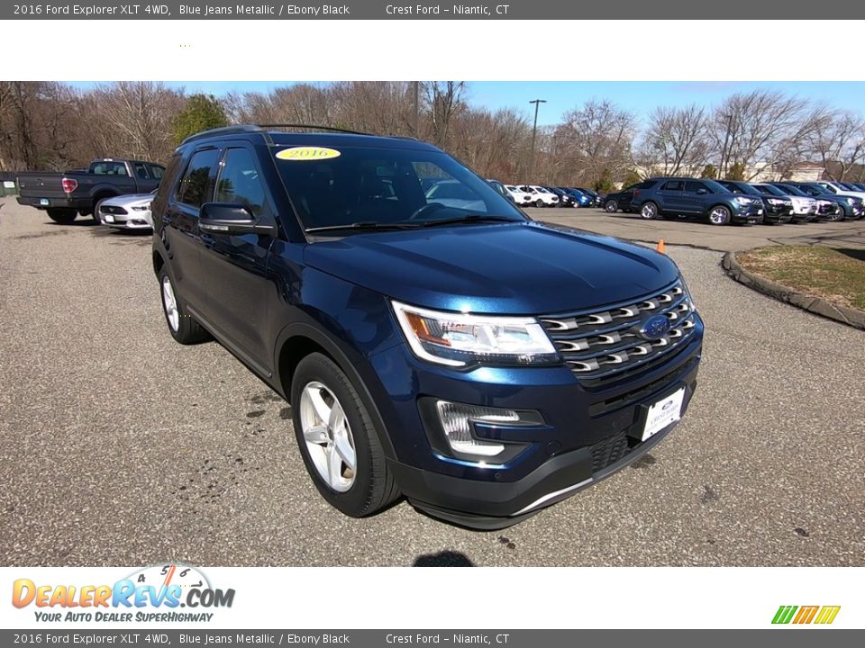 2016 Ford Explorer XLT 4WD Blue Jeans Metallic / Ebony Black Photo #1