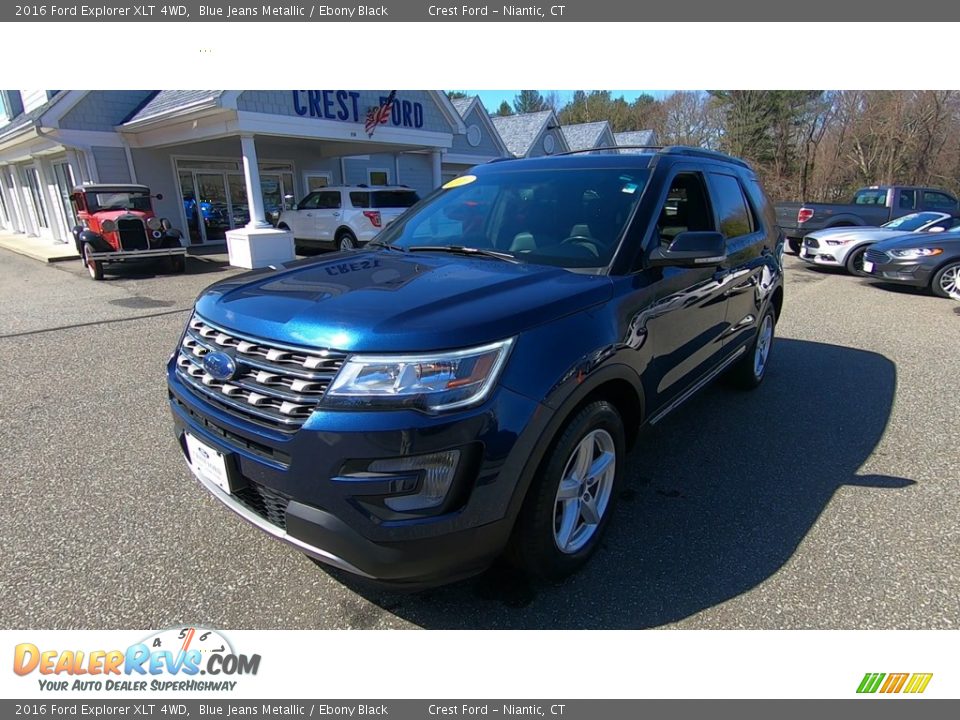 2016 Ford Explorer XLT 4WD Blue Jeans Metallic / Ebony Black Photo #3