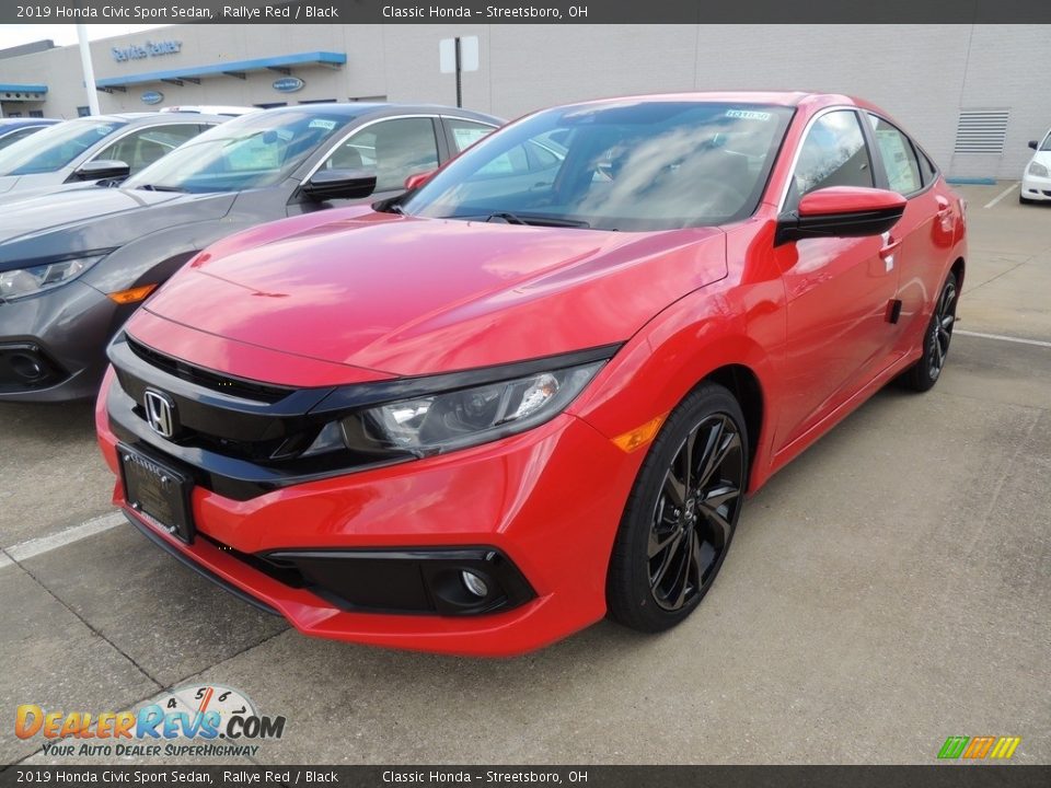 2019 Honda Civic Sport Sedan Rallye Red / Black Photo #1