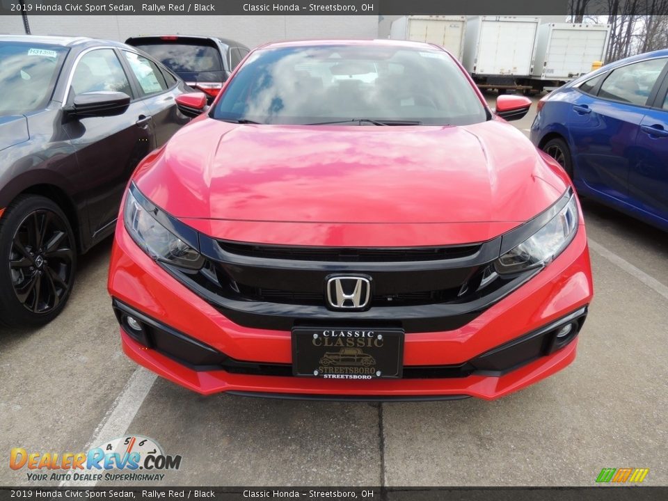 2019 Honda Civic Sport Sedan Rallye Red / Black Photo #2