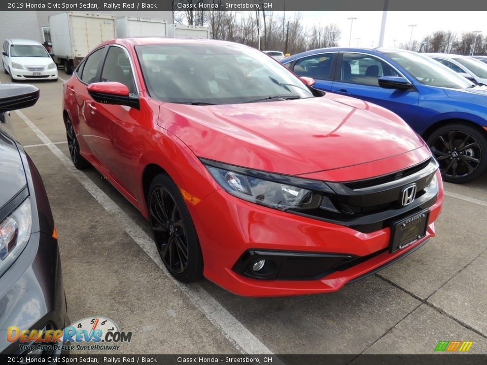 2019 Honda Civic Sport Sedan Rallye Red / Black Photo #3