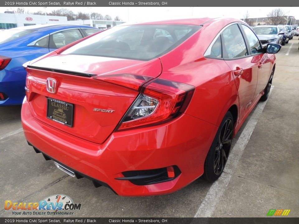 2019 Honda Civic Sport Sedan Rallye Red / Black Photo #4