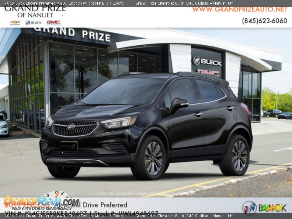 2019 Buick Encore Preferred AWD Ebony Twilight Metallic / Ebony Photo #1