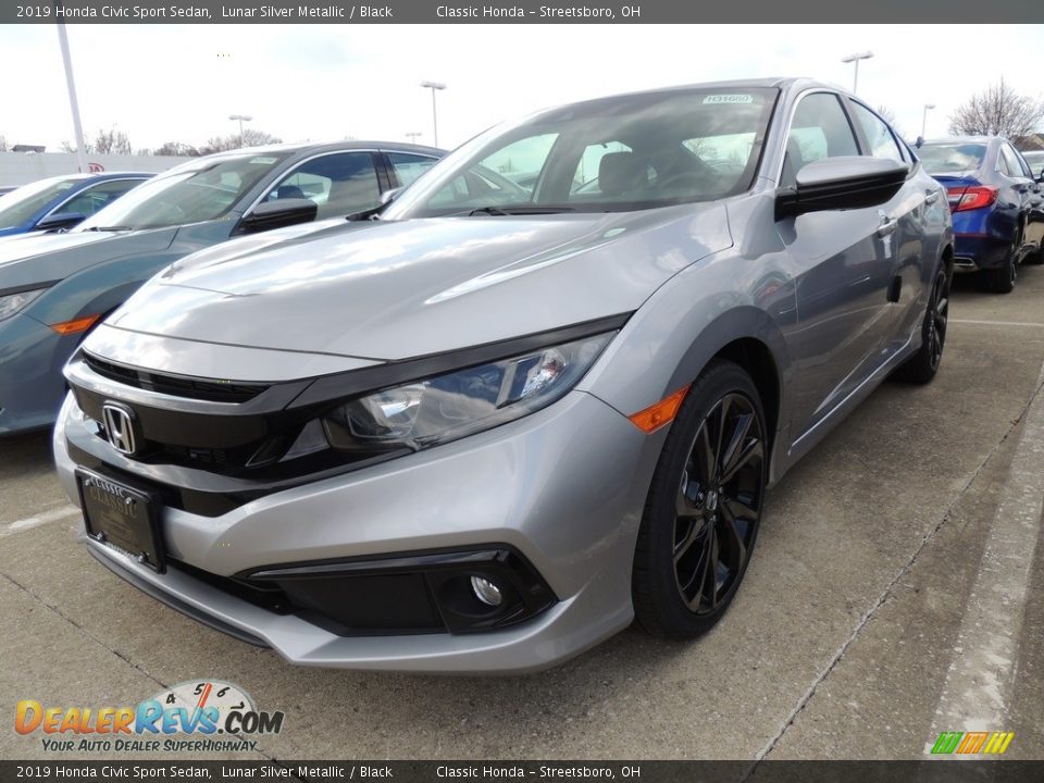 2019 Honda Civic Sport Sedan Lunar Silver Metallic / Black Photo #1