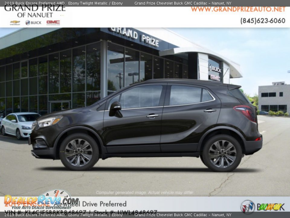 2019 Buick Encore Preferred AWD Ebony Twilight Metallic / Ebony Photo #2