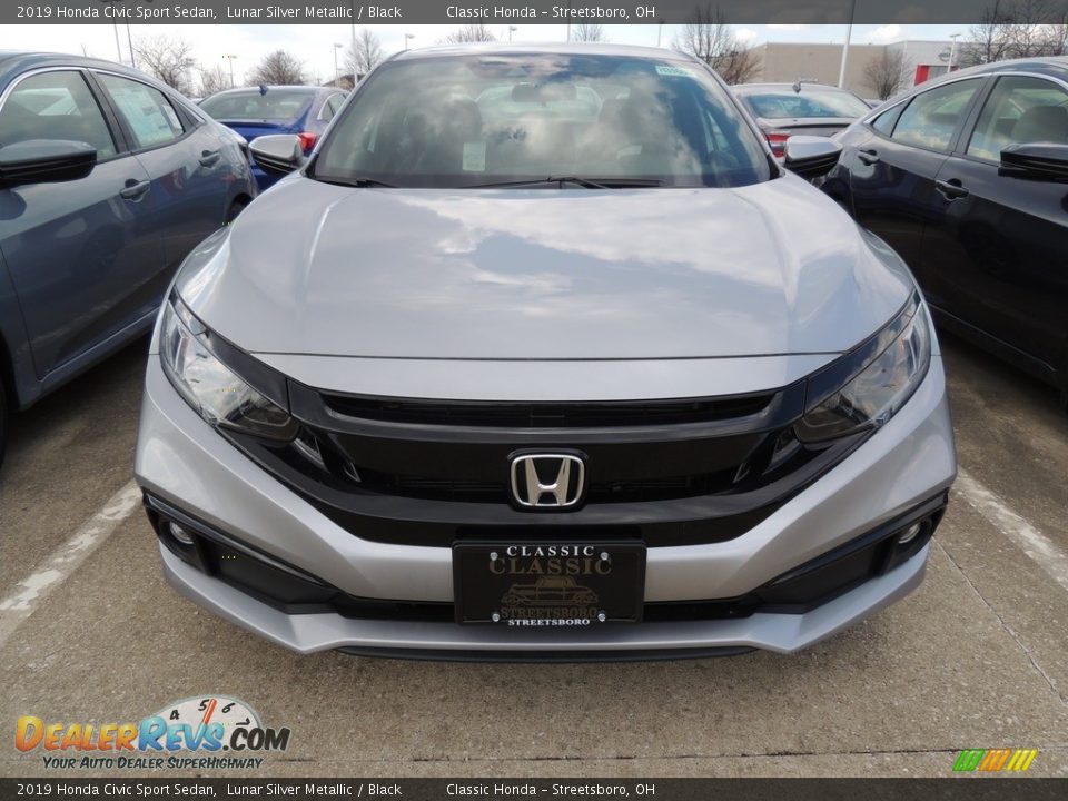 2019 Honda Civic Sport Sedan Lunar Silver Metallic / Black Photo #2