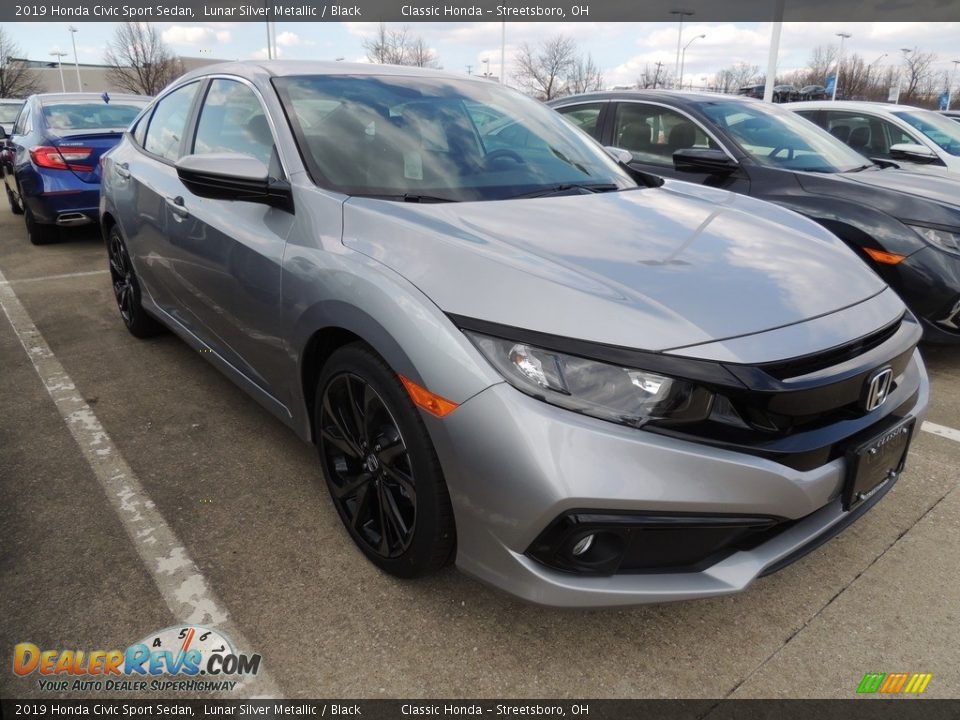 2019 Honda Civic Sport Sedan Lunar Silver Metallic / Black Photo #3