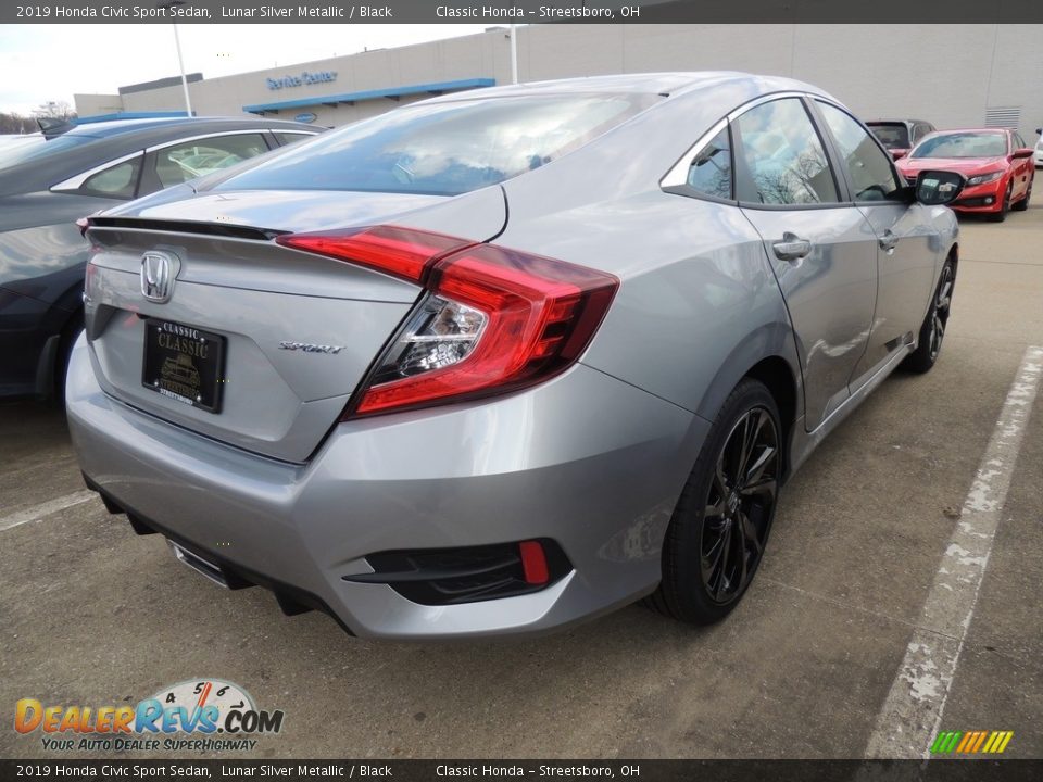 2019 Honda Civic Sport Sedan Lunar Silver Metallic / Black Photo #4