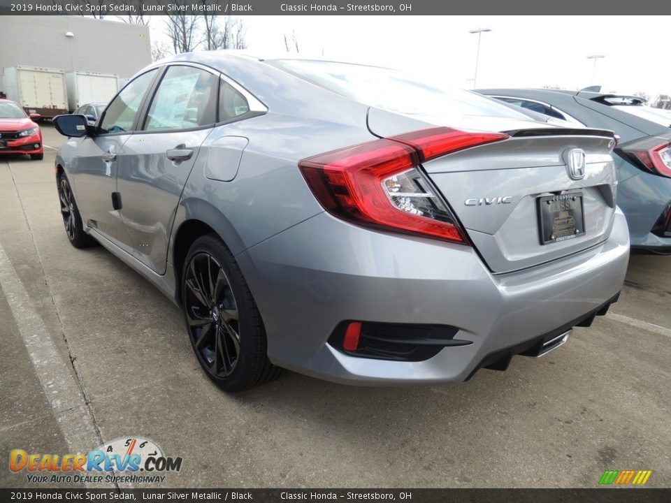 2019 Honda Civic Sport Sedan Lunar Silver Metallic / Black Photo #5