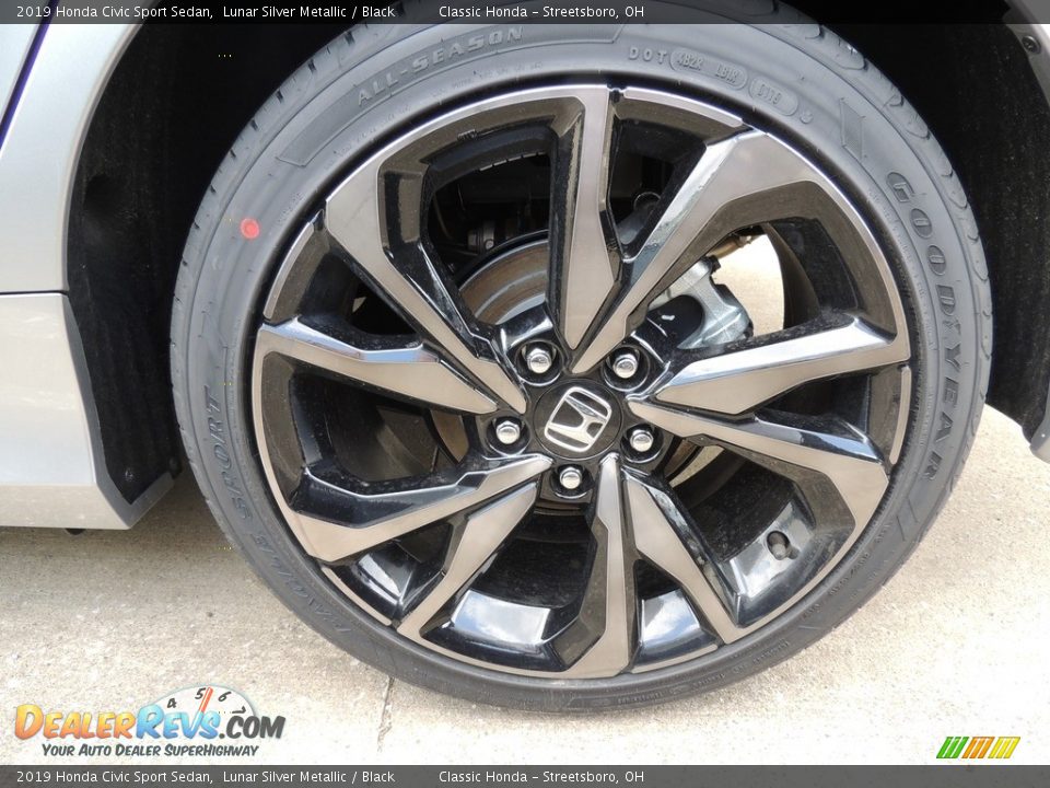 2019 Honda Civic Sport Sedan Lunar Silver Metallic / Black Photo #6