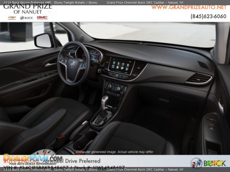 2019 Buick Encore Preferred AWD Ebony Twilight Metallic / Ebony Photo #7