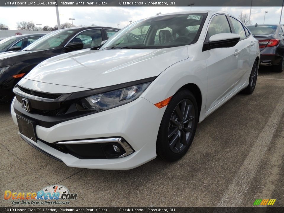 2019 Honda Civic EX-L Sedan Platinum White Pearl / Black Photo #1