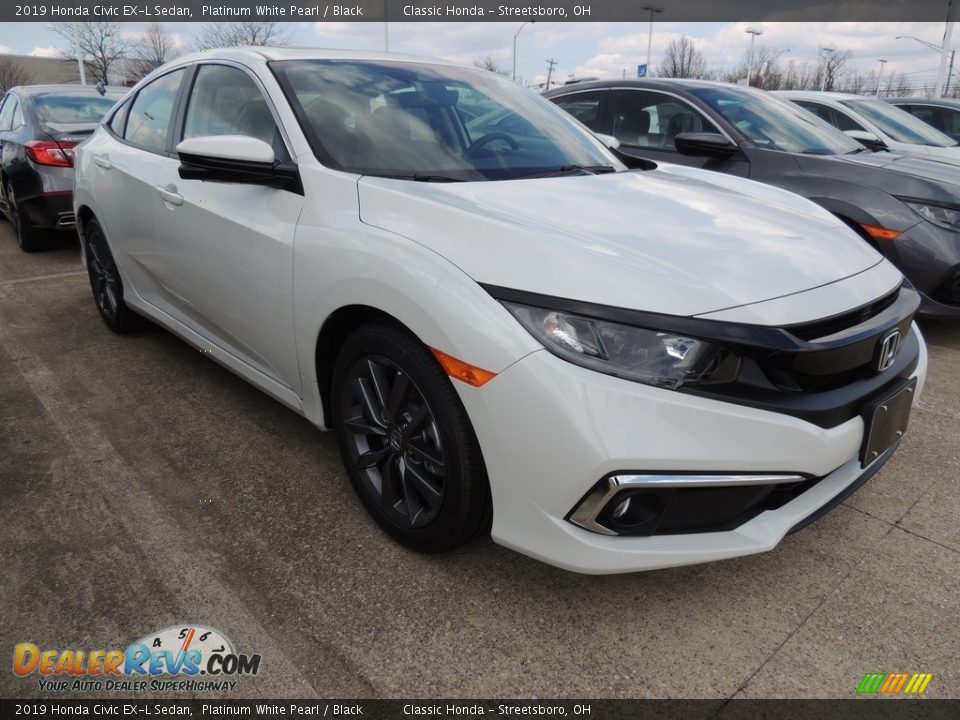 2019 Honda Civic EX-L Sedan Platinum White Pearl / Black Photo #3