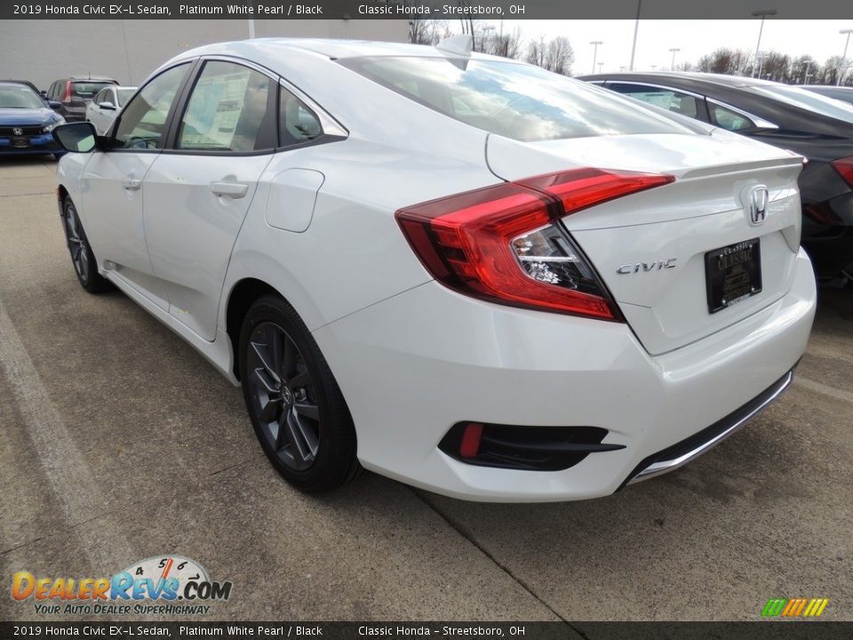 2019 Honda Civic EX-L Sedan Platinum White Pearl / Black Photo #5