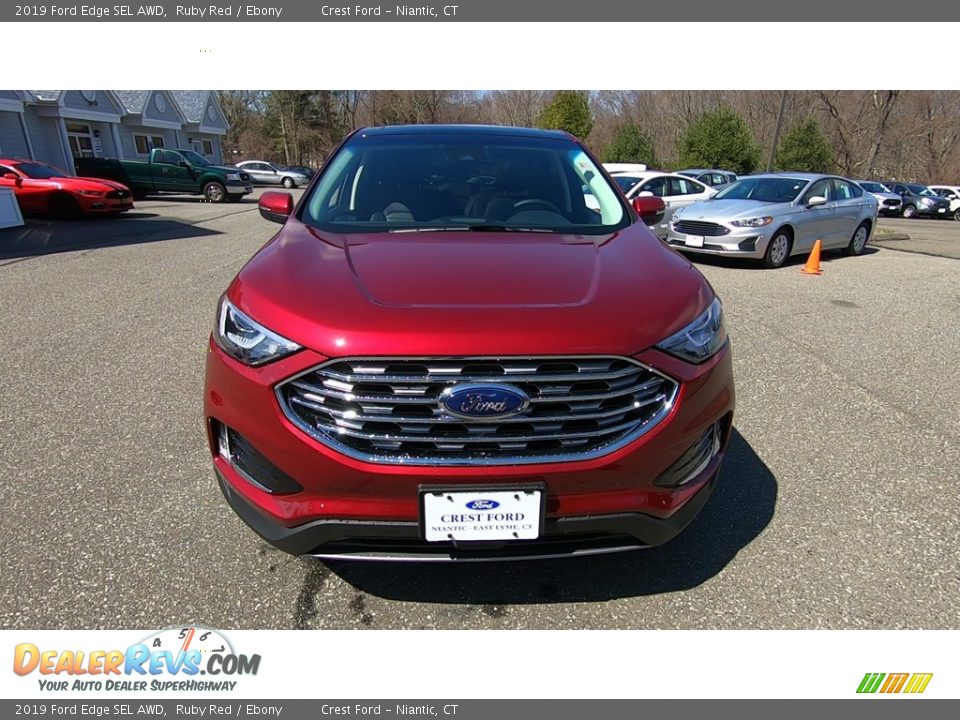 2019 Ford Edge SEL AWD Ruby Red / Ebony Photo #2