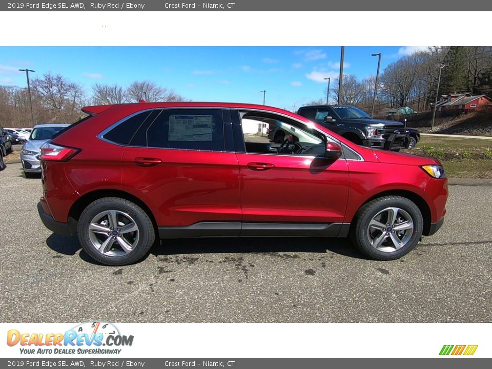 2019 Ford Edge SEL AWD Ruby Red / Ebony Photo #8