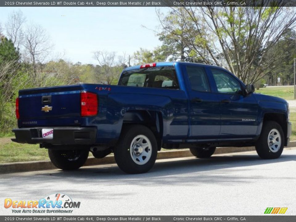 2019 Chevrolet Silverado LD WT Double Cab 4x4 Deep Ocean Blue Metallic / Jet Black Photo #3