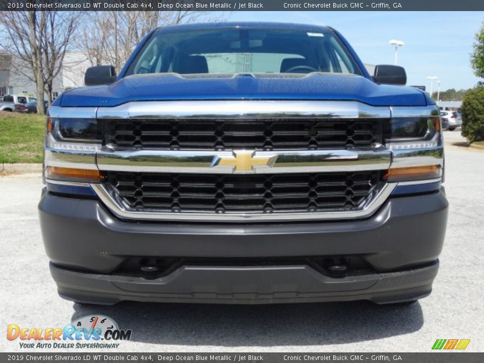 2019 Chevrolet Silverado LD WT Double Cab 4x4 Deep Ocean Blue Metallic / Jet Black Photo #4