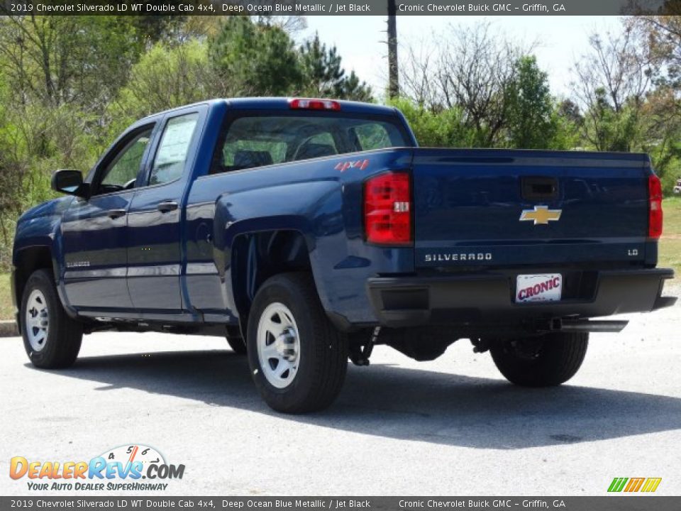 2019 Chevrolet Silverado LD WT Double Cab 4x4 Deep Ocean Blue Metallic / Jet Black Photo #6