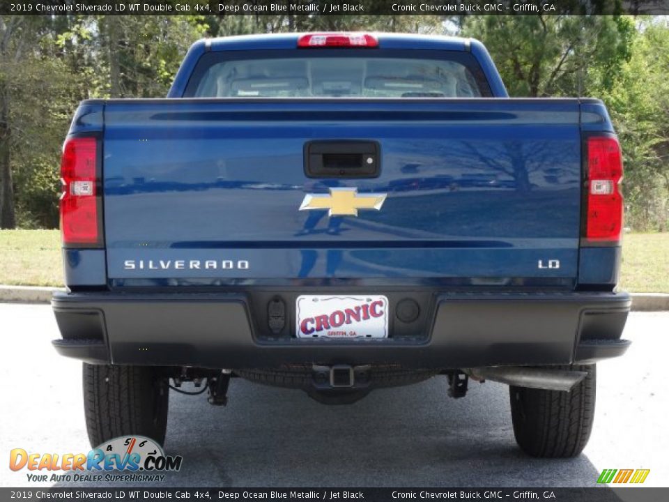 2019 Chevrolet Silverado LD WT Double Cab 4x4 Deep Ocean Blue Metallic / Jet Black Photo #7
