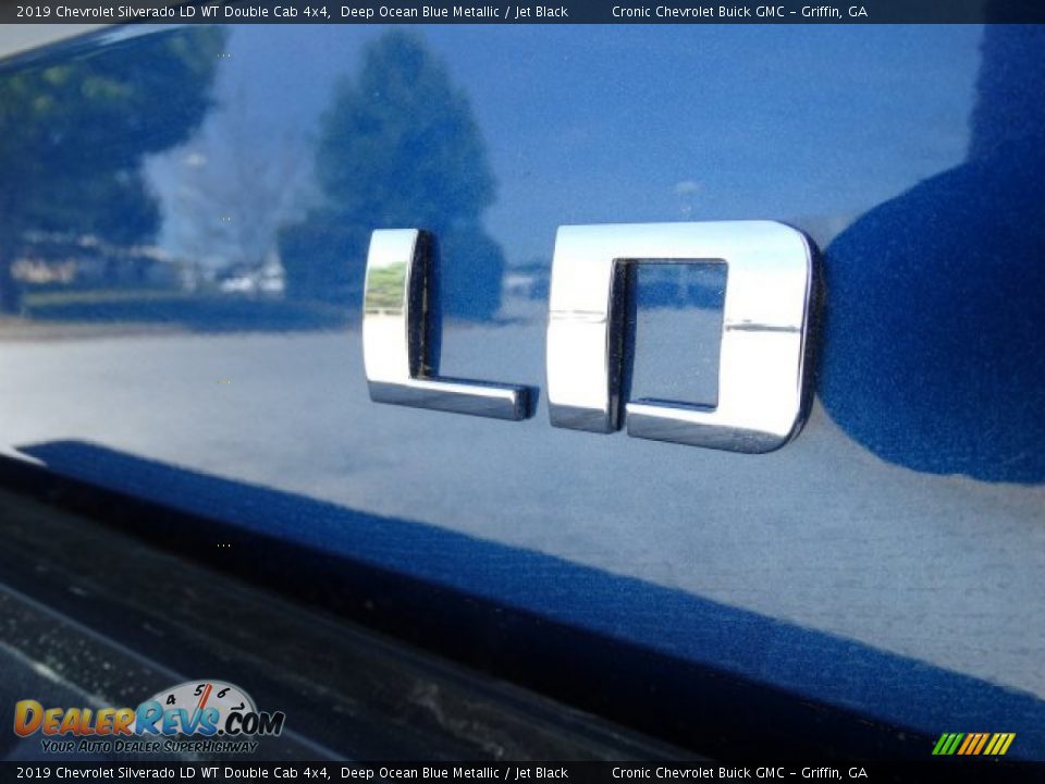 2019 Chevrolet Silverado LD WT Double Cab 4x4 Deep Ocean Blue Metallic / Jet Black Photo #10