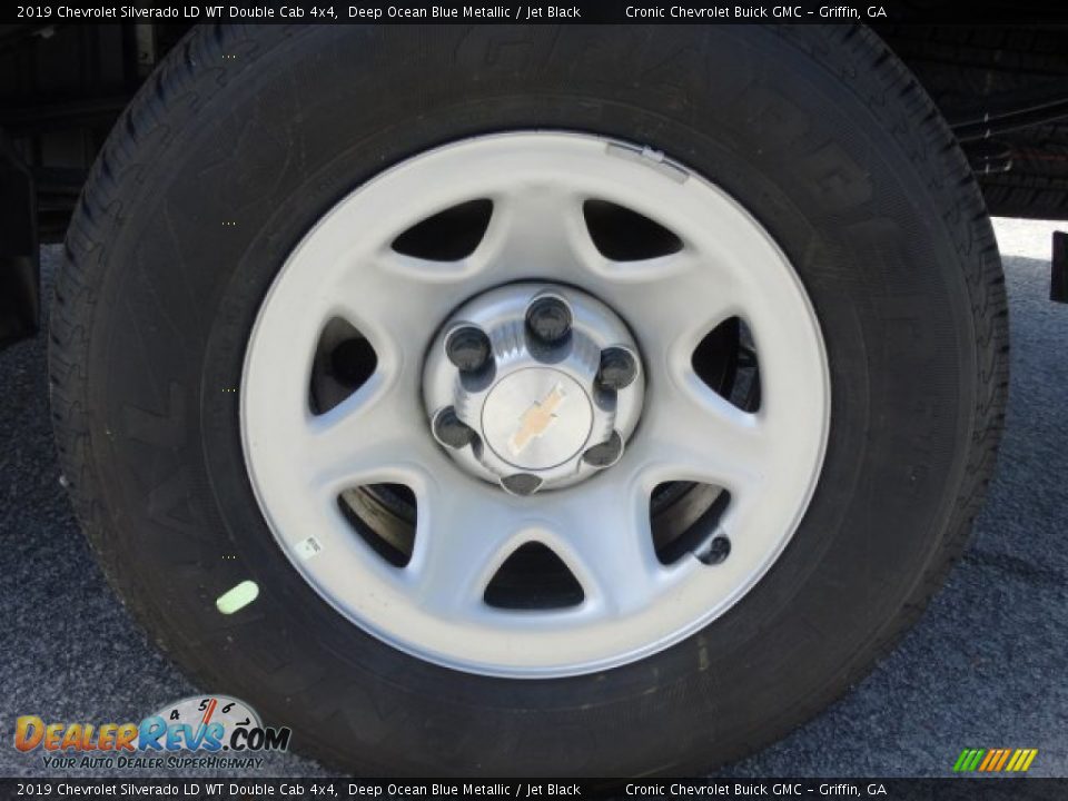 2019 Chevrolet Silverado LD WT Double Cab 4x4 Deep Ocean Blue Metallic / Jet Black Photo #11