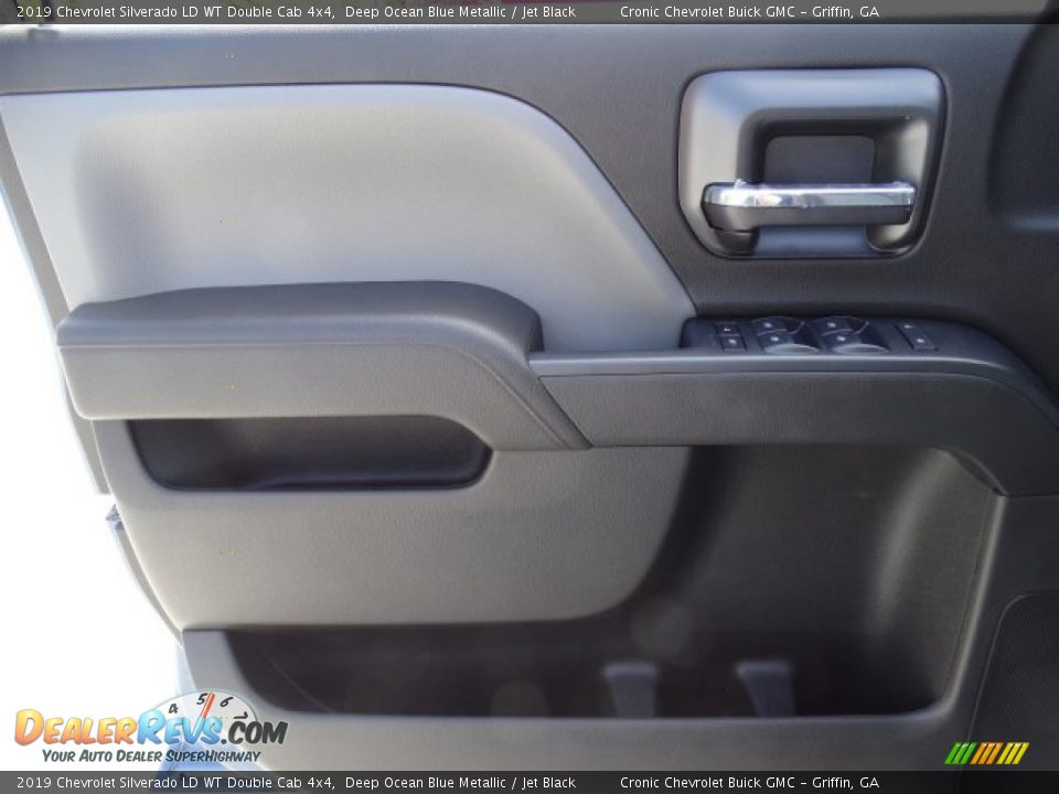 2019 Chevrolet Silverado LD WT Double Cab 4x4 Deep Ocean Blue Metallic / Jet Black Photo #13