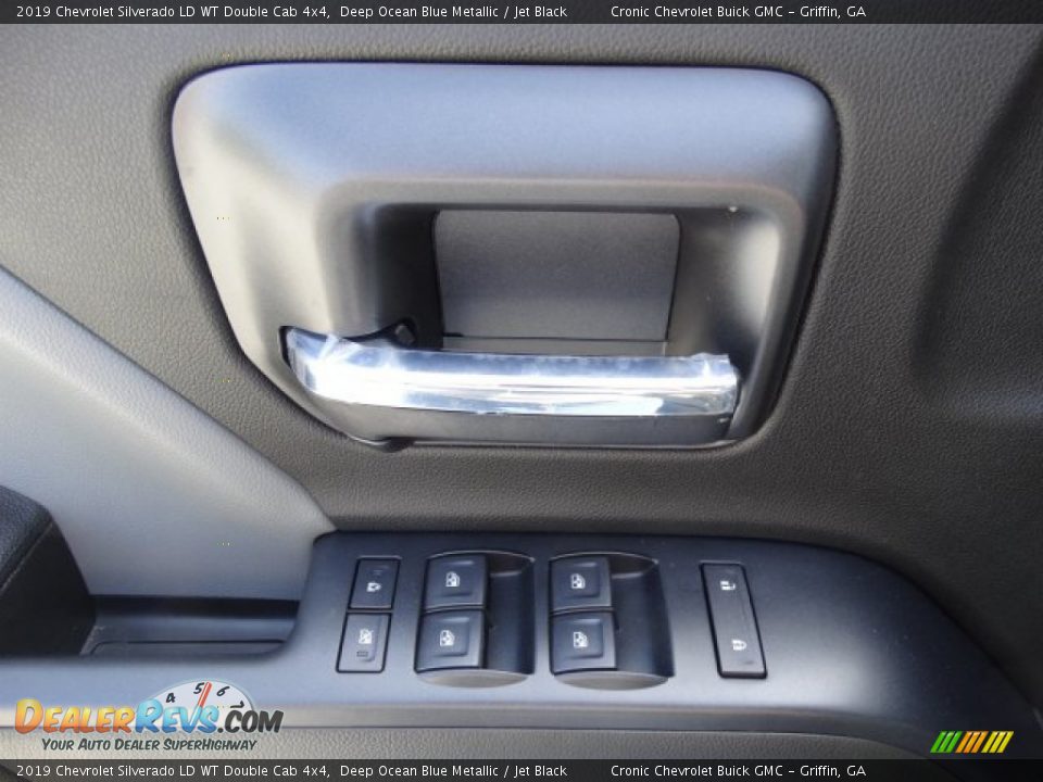 2019 Chevrolet Silverado LD WT Double Cab 4x4 Deep Ocean Blue Metallic / Jet Black Photo #14