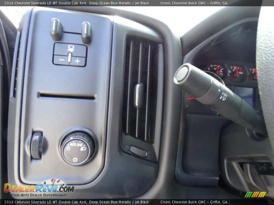 2019 Chevrolet Silverado LD WT Double Cab 4x4 Deep Ocean Blue Metallic / Jet Black Photo #16