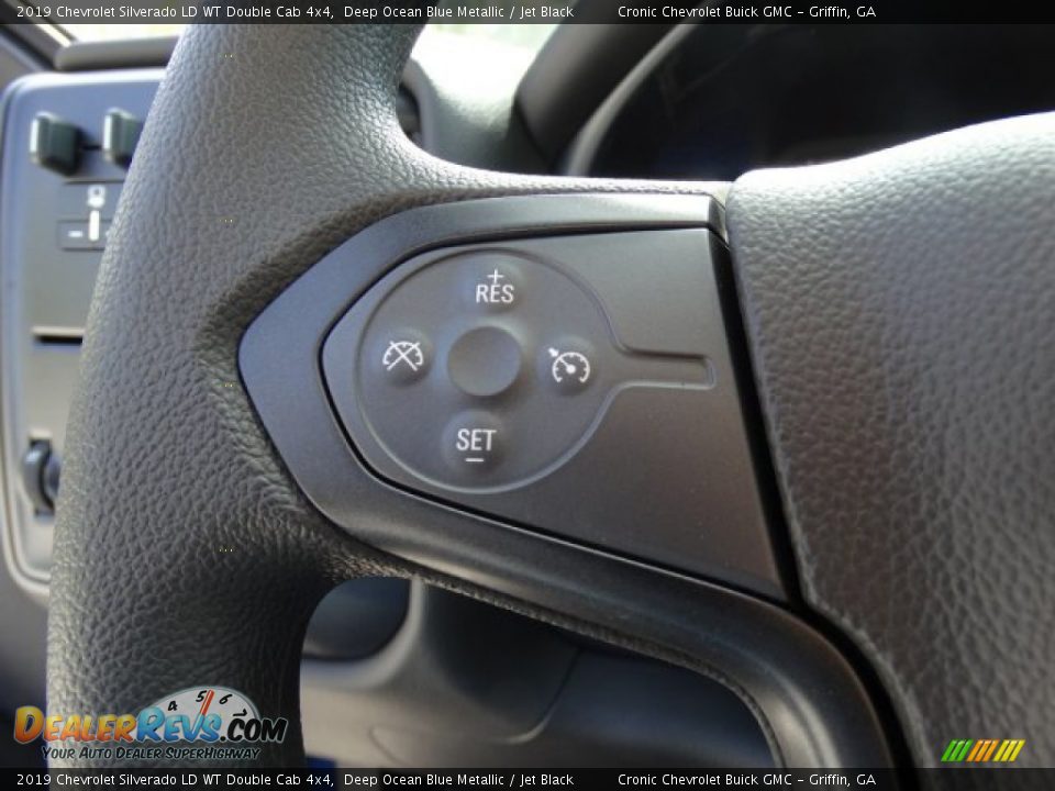 2019 Chevrolet Silverado LD WT Double Cab 4x4 Deep Ocean Blue Metallic / Jet Black Photo #17