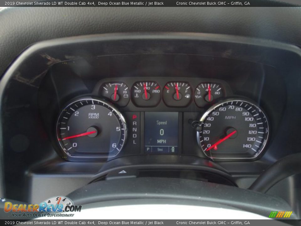 2019 Chevrolet Silverado LD WT Double Cab 4x4 Deep Ocean Blue Metallic / Jet Black Photo #18