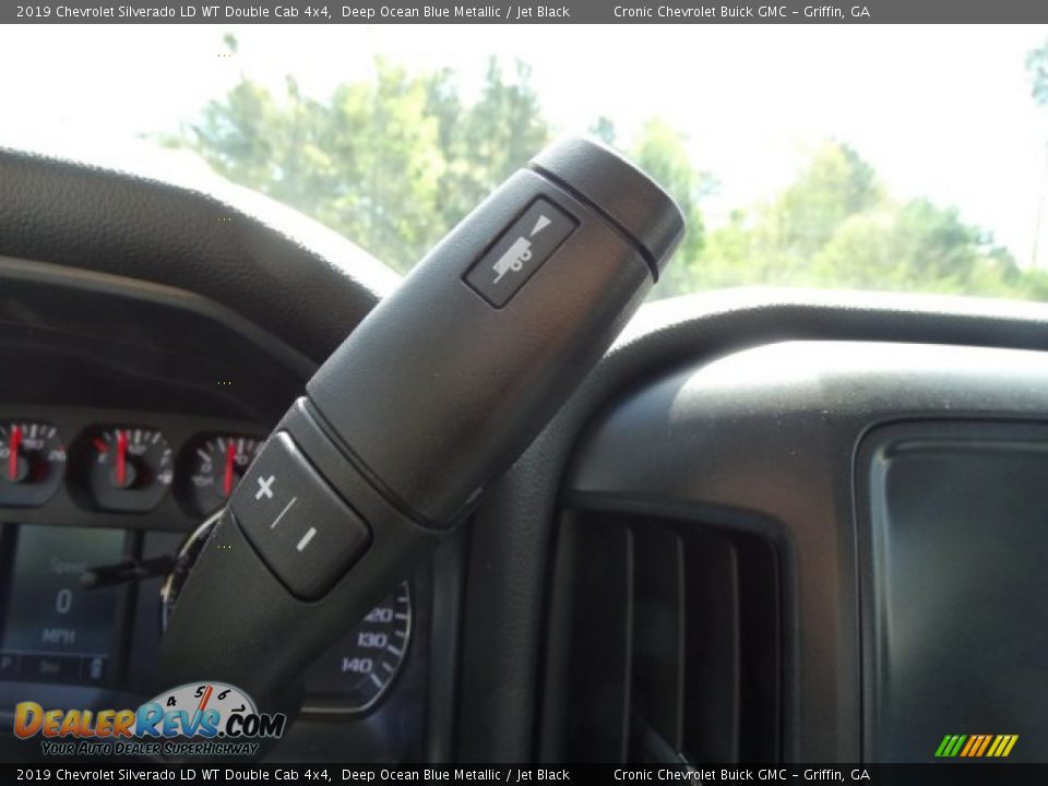 2019 Chevrolet Silverado LD WT Double Cab 4x4 Deep Ocean Blue Metallic / Jet Black Photo #19