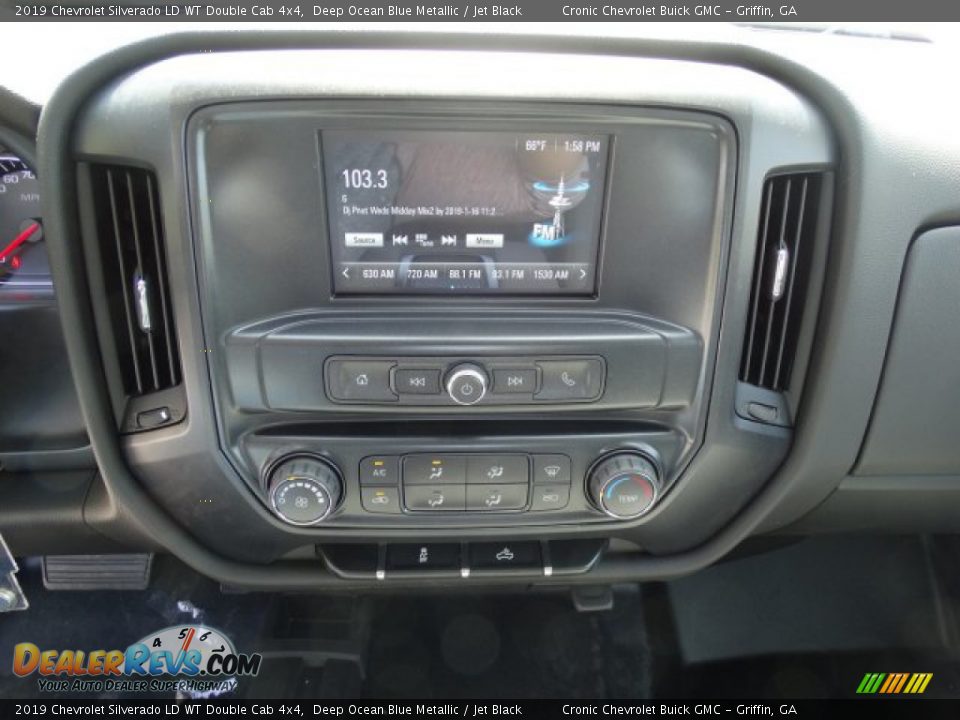 2019 Chevrolet Silverado LD WT Double Cab 4x4 Deep Ocean Blue Metallic / Jet Black Photo #20