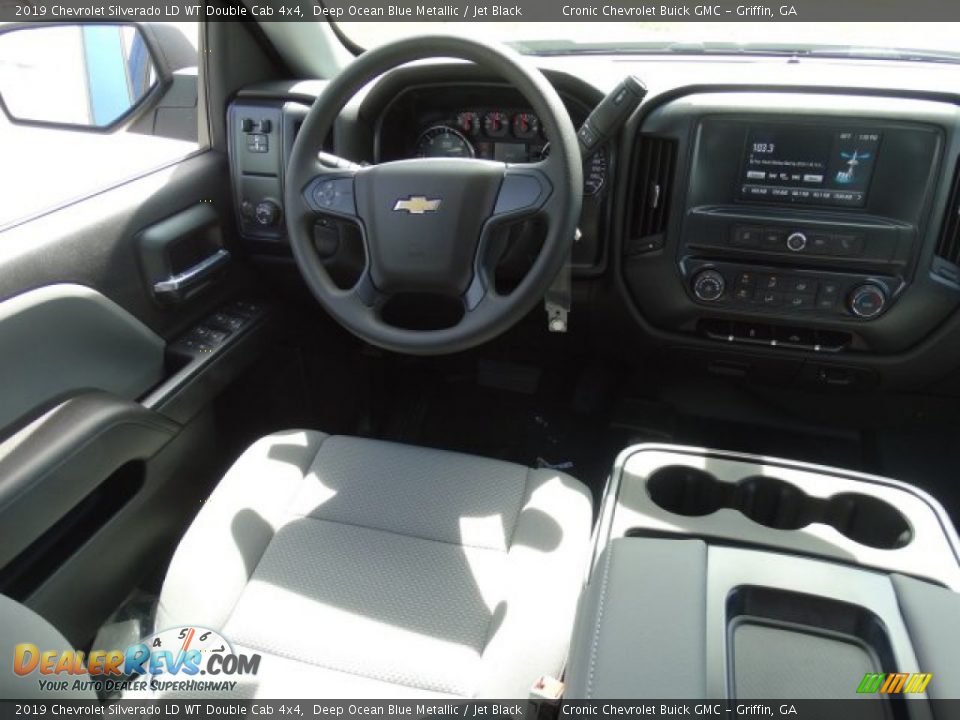 2019 Chevrolet Silverado LD WT Double Cab 4x4 Deep Ocean Blue Metallic / Jet Black Photo #24