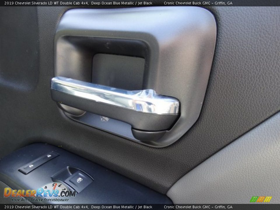 2019 Chevrolet Silverado LD WT Double Cab 4x4 Deep Ocean Blue Metallic / Jet Black Photo #25