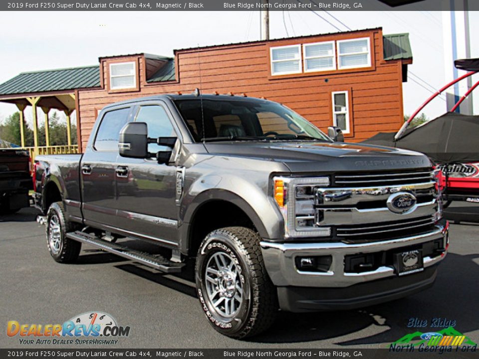 2019 Ford F250 Super Duty Lariat Crew Cab 4x4 Magnetic / Black Photo #7