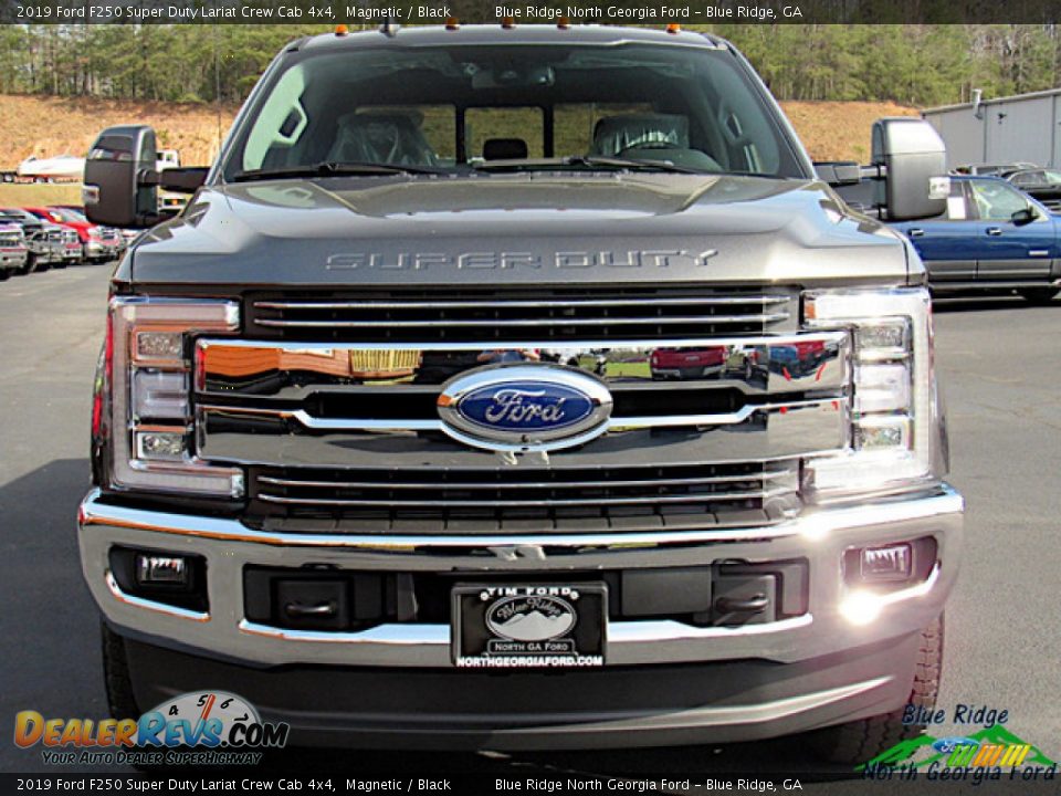2019 Ford F250 Super Duty Lariat Crew Cab 4x4 Magnetic / Black Photo #8