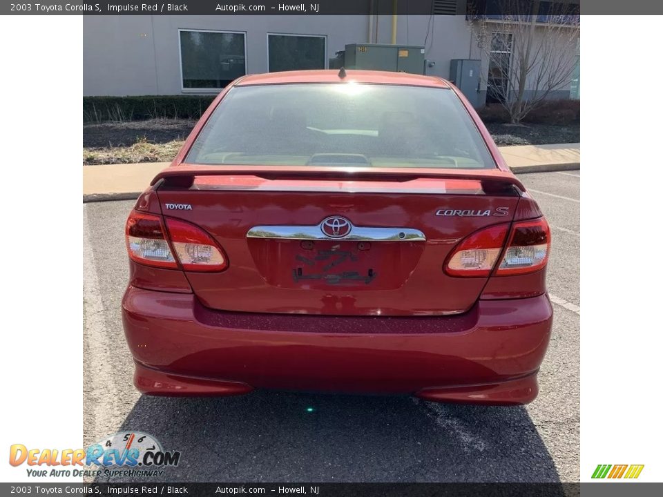 2003 Toyota Corolla S Impulse Red / Black Photo #4